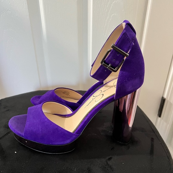 Jessica Simpson | Shoes | Jessica Simpson Purple Block Heels | Poshmark